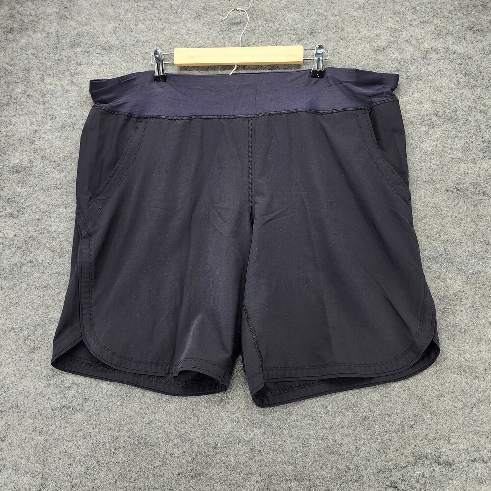 Lands End Shorts Womens 16 Pull On Black High Rise